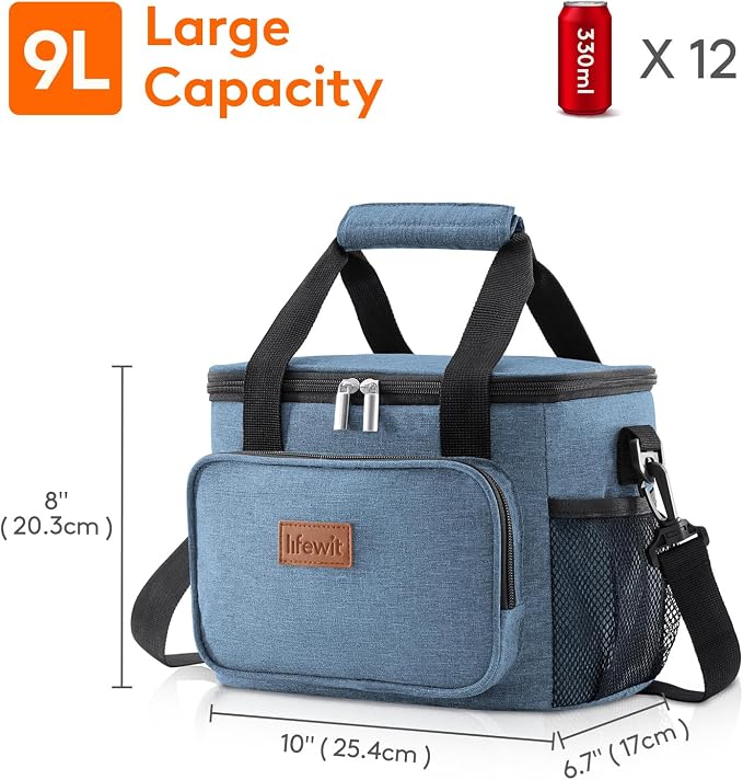 Lifewit Medium Lunch Bag Insulated Lunch Box Soft Cooler Cooling Tote - Image 3