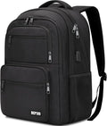 Black Backpack for Men Women, 15.6 inch Laptop Backpack for School, School by BICPSRO