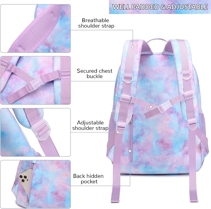 Lohol Galaxy Backpack for Kids Teen Boys Girls, Daypack - Image 5