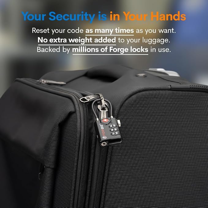 TSA Approved Cable Luggage Locks, Re-settable Combination - Image 6