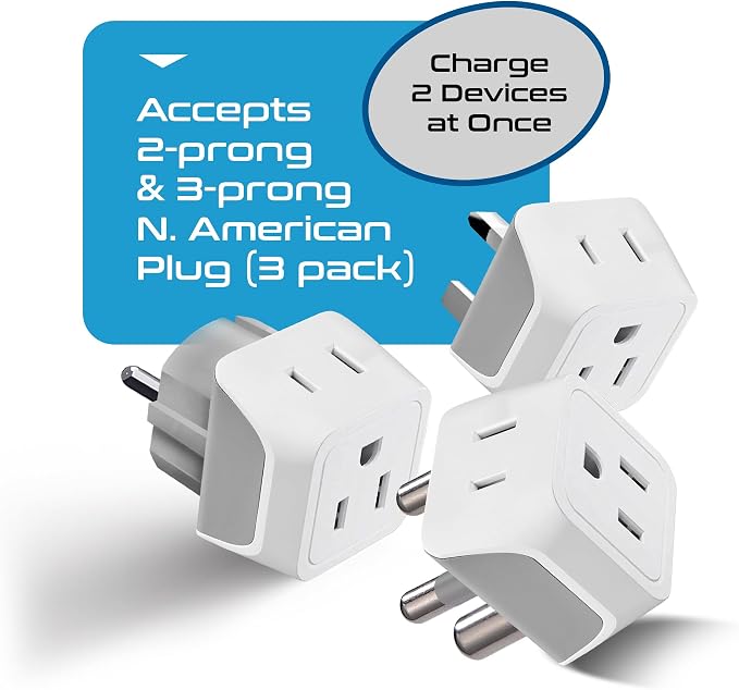 Ceptics African Travel Adapter Set 2 in 1 USA to Africa, S. Africa, Uganda - Image 8