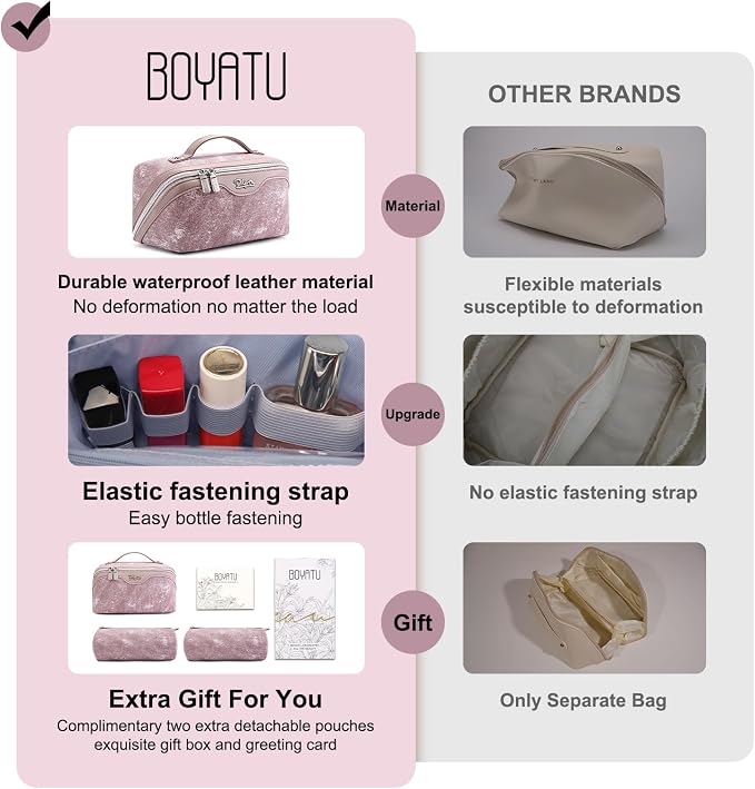 Travel Makeup Bag Cosmetic Bags - Image 3