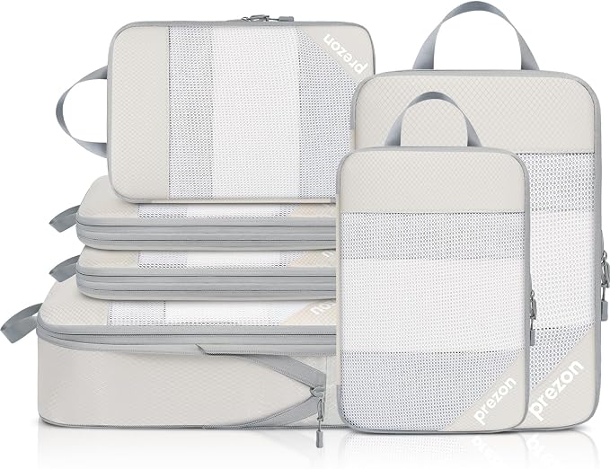 8 Set/6 Set/4 Set Compression Packing Cubes by PREZON