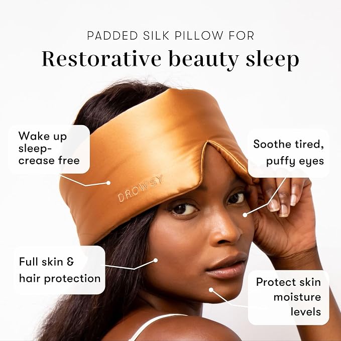 DROWSY Silk Sleep Mask. Face-Hugging, Padded Silk Cocoon - Image 3