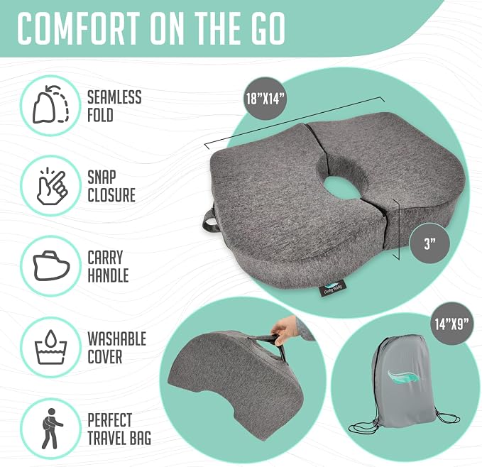 Premium Foldable Travel Tailbone Seat Cushion - Image 4