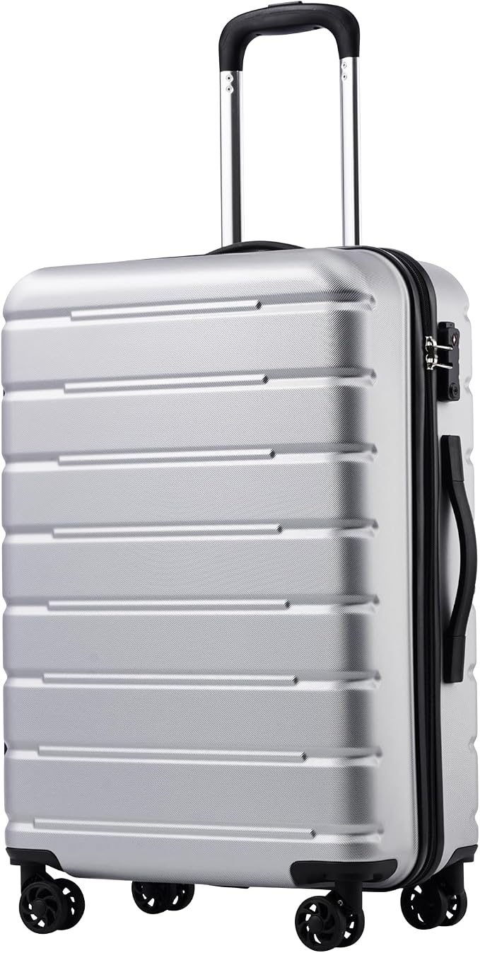 Coolife Luggage Suitcase Carry-on Spinner TSA Lock USB Port Expandable by COOLIFE