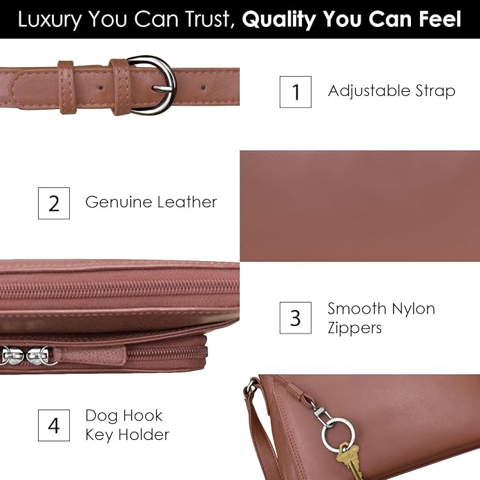 ili New York Genuine Leather Crossbody Bags - Image 5