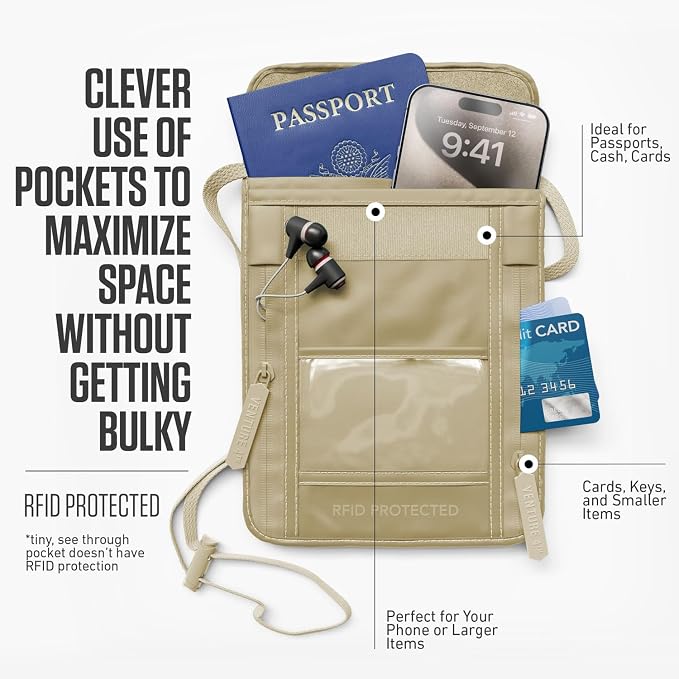 VENTURE 4TH Passport Holder Neck Wallet - Image 2