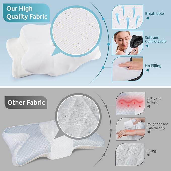 DONAMA Cervical Pillow for Neck and Shoulder, Contour Memory Foam Pillow - Image 6