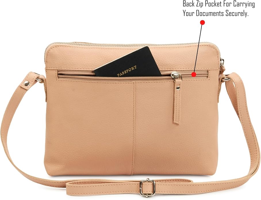 Wise Owl Accessories Small Soft Pebbled Real Leather Crossbody Handbags Purses - Image 4