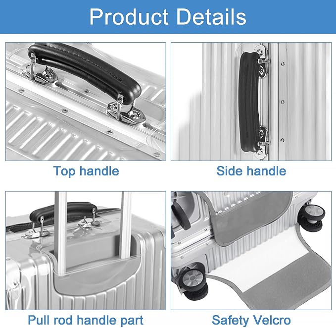 Clear Luggage Cover for 20 inch Suitcase Tsa Approved Thicken PVC Plastic - Image 7
