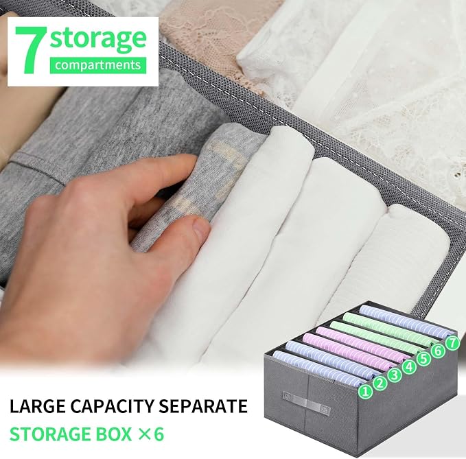 Jeans Organizer for Closet, Foldable Wardrobe Clothes Organizer - Image 3