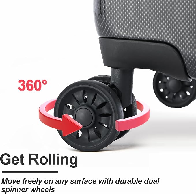 3 Piece Luggage Set, Hardshell Luggage Sets - Image 4