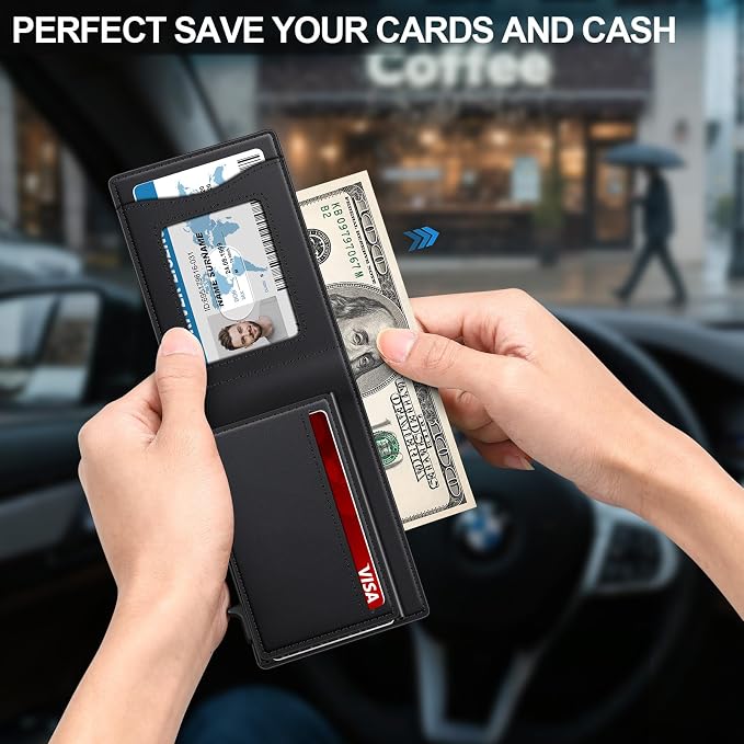 Wallet for Men Wallet with Slim Pop Up Card Holder for 12-14 Cards, RFID - Image 2