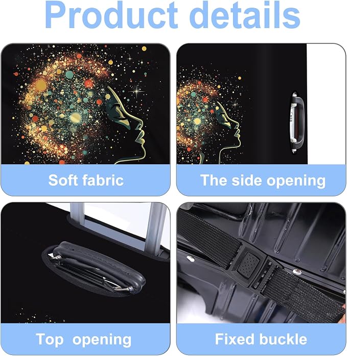 Luggage Cover Washable Suitcase Protector Anti-scratch Suitcase cover Fits - Image 3