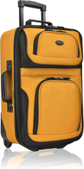 U.S. Traveler Lightweight Rolling 20" Carry On Luggage Softside Suitcase by USTraveler