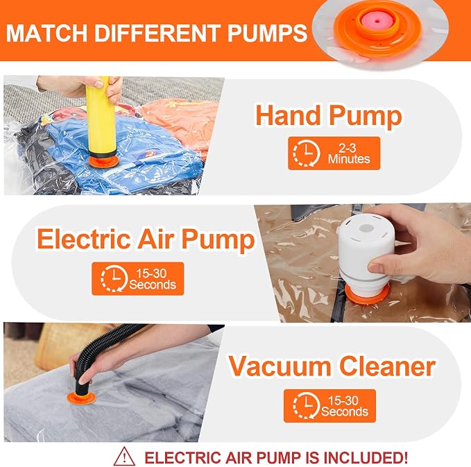 AGPTEK 12 Pack Vacuum Storage Bags Compression Storage Bags - Image 9