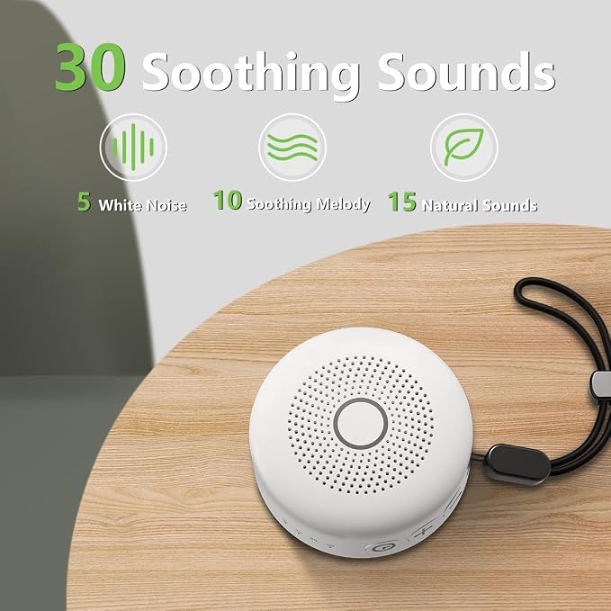 Sleepbox Portable White Noise Machine 30 Soothing Sounds Rechargeable Battery - Image 2