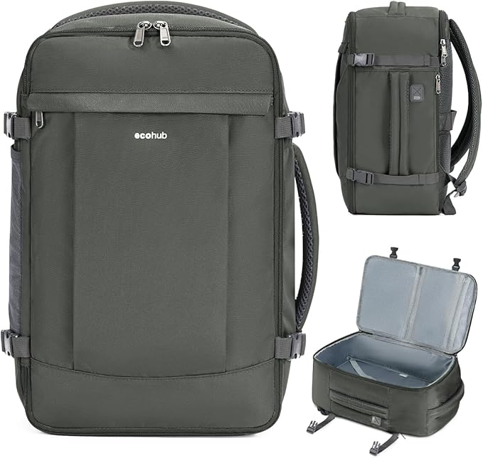 ECOHUB Travel Backpack for Men Women, Carry on Backpack by ECOHUB