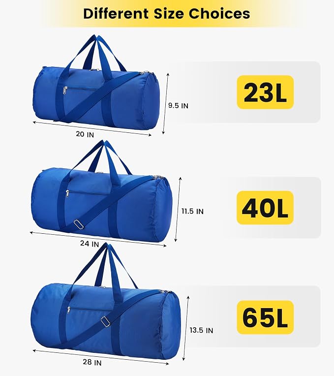 Vorspack Duffel Bag 20-24-28 Inches Foldable Gym Bag - Image 2