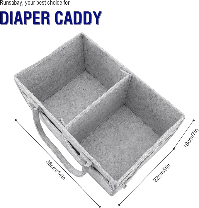 Runsabay. Nursery Basket-Baby Diaper Caddy Organizer - Image 2