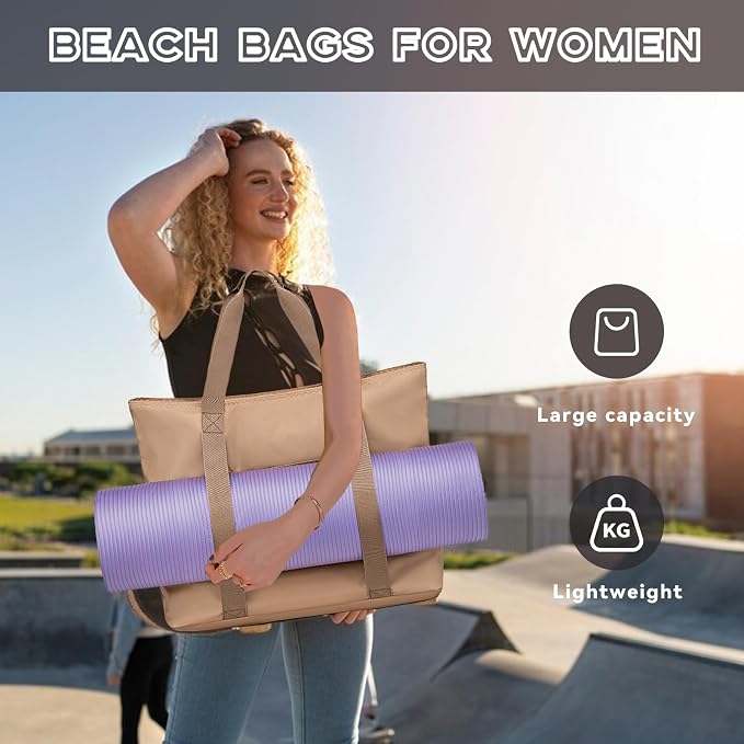 LEDAOU Beach Bags for Women, Beach Bags Waterproof Sandproof, Packable Beach - Image 7