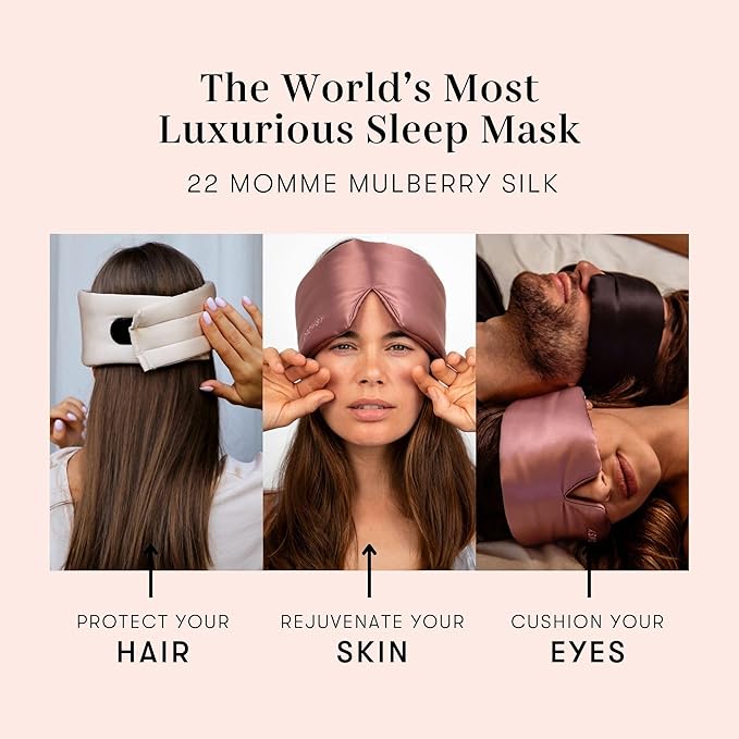 DROWSY Silk Sleep Mask. Face-Hugging, Padded Silk Cocoon - Image 5