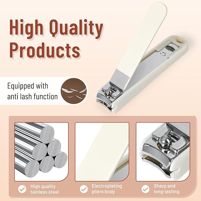 Nail Clippers Set 7 Pieces Stainless Steel Professional Grooming Kits, - Image 5