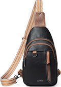 7L Sling Bag for Women Men Leather Small Sling Backpack Daypack Anti Theft by LATMAP