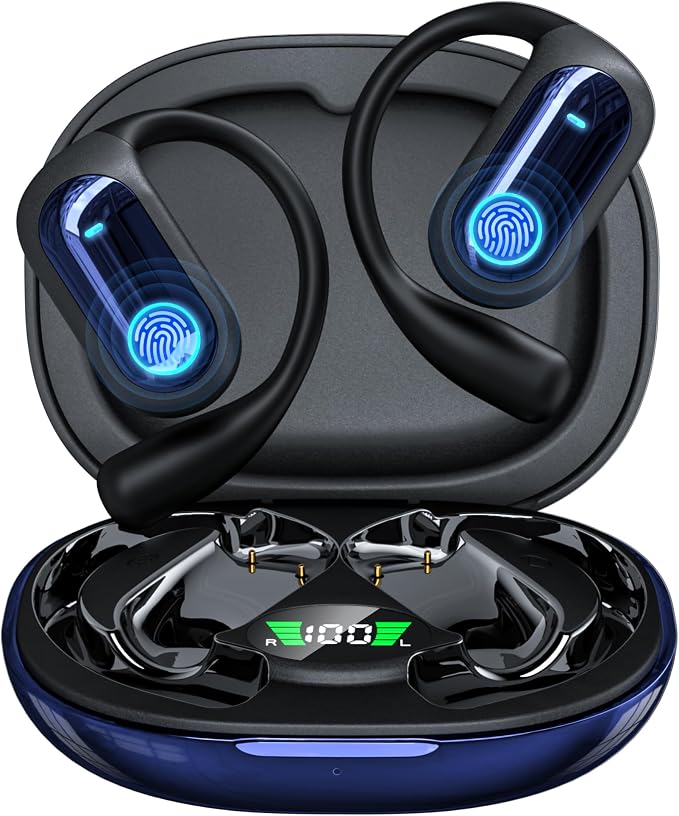 168 Languages AI Translation Earbuds, 4-in-1 Smart Mode Touch Screen Real-Time by Unknown