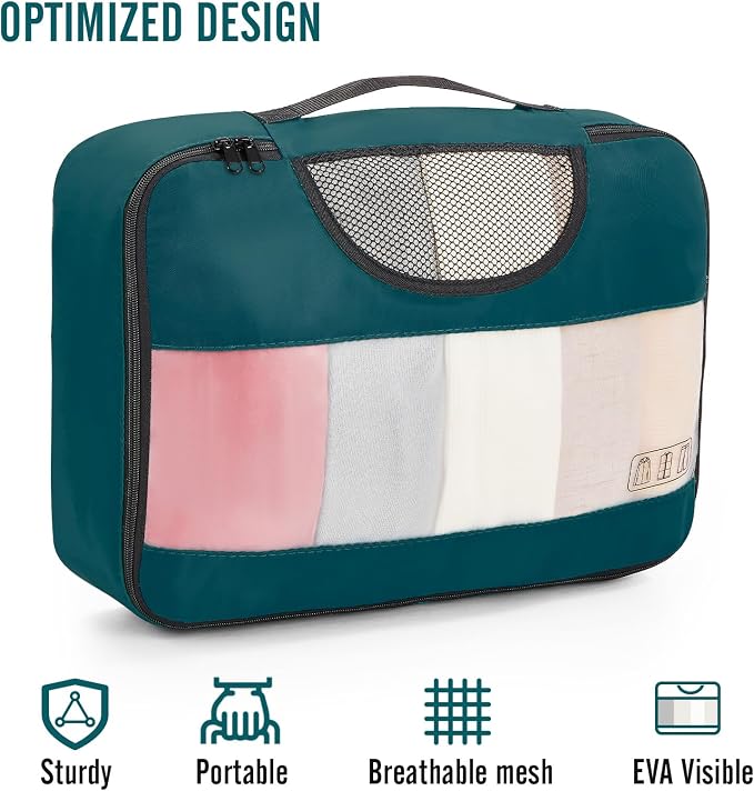 Veken 8 Set Packing Cubes for Travel Essentials, Suitcase Organizer Bags in 4 - Image 4