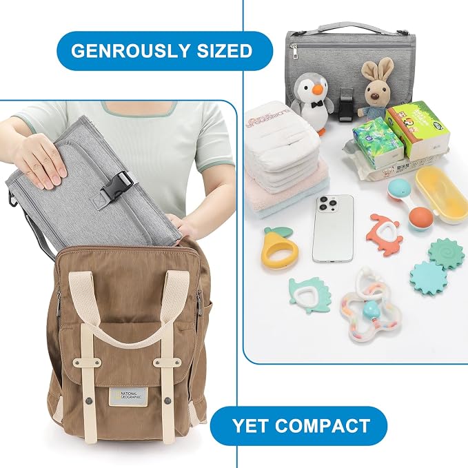 Accmor Portable Diaper Changing Pad, Waterproof Travel Baby Changing Mat - Image 4