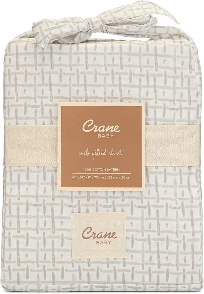 Crane Baby Crib Sheet, Neutral Hashtag Crib Sheets & Toddler Sheets, 100% - Image 7