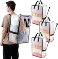 TAILI 4 Pack Clear Moving Bags w/Adjustable Backpack Straps, Moving Supplies by TAILI