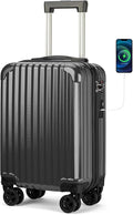Personal Item Small Suitcase 18x14x8 Inches Hardside Built In TSA Lock & USB by Boardingblue