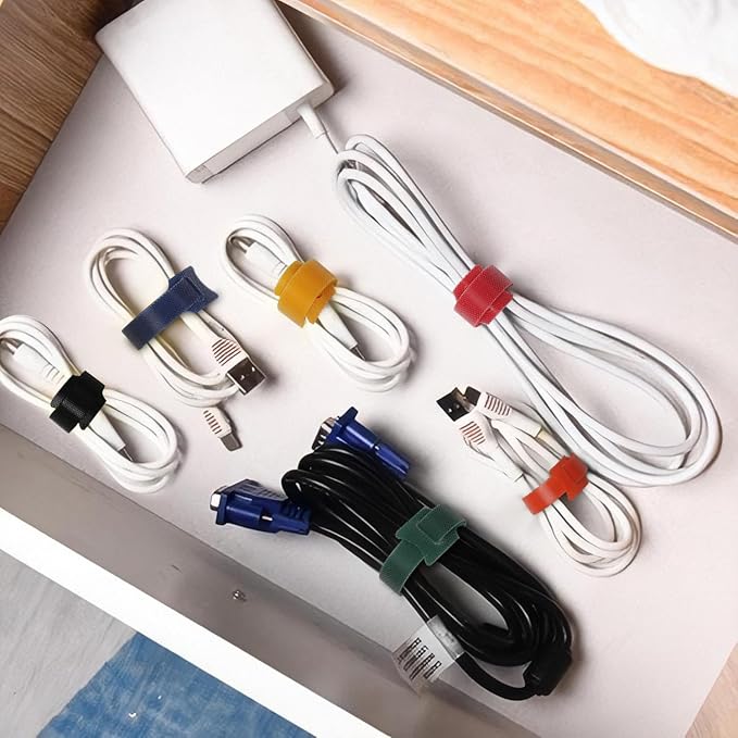 Cable Ties 180PCS, 4+6+8+10 inch Reusable Multi-Colour Cable Ties Wire Ties - Image 4