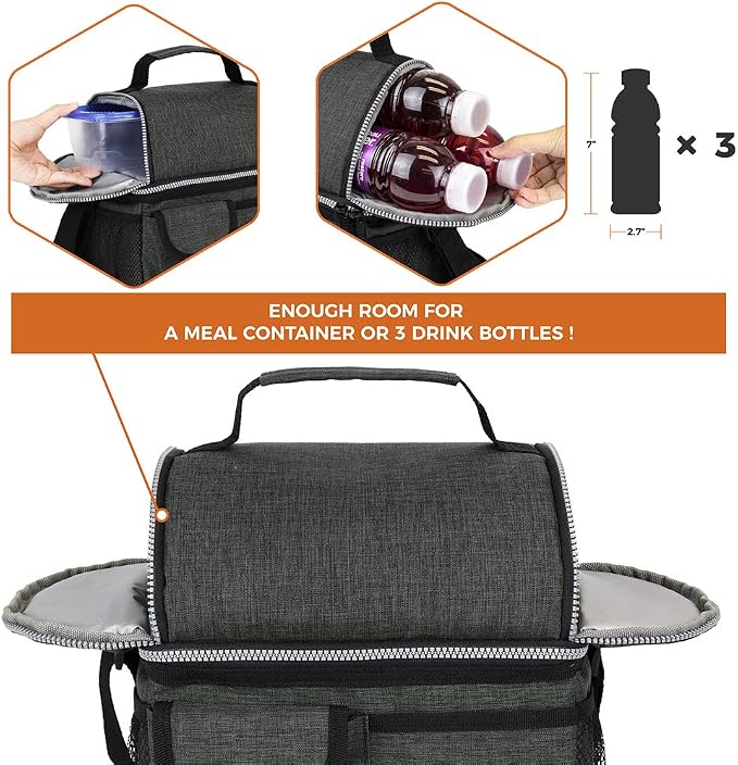 OPUX Lunch Box for Men, Adult Lunch Box Cooler, Insulated Lunch Bag Women - Image 7
