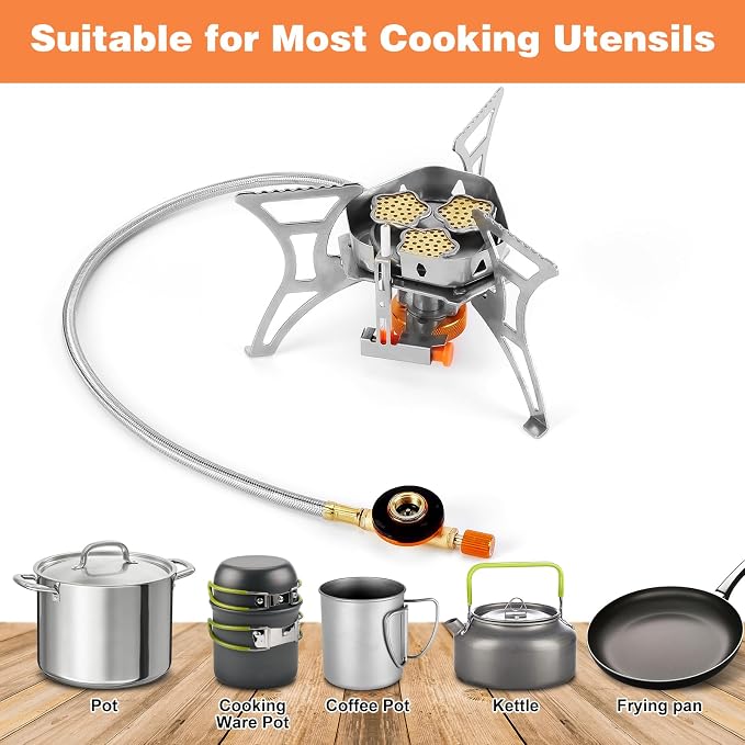 WADEO 6800W Windproof Camping Stove, Backpacking Stove - Image 5