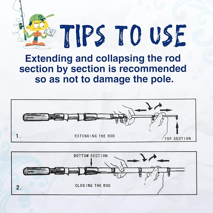 Kids Fishing Pole, Portable Telescopic Kids Fishing Poles - Image 7