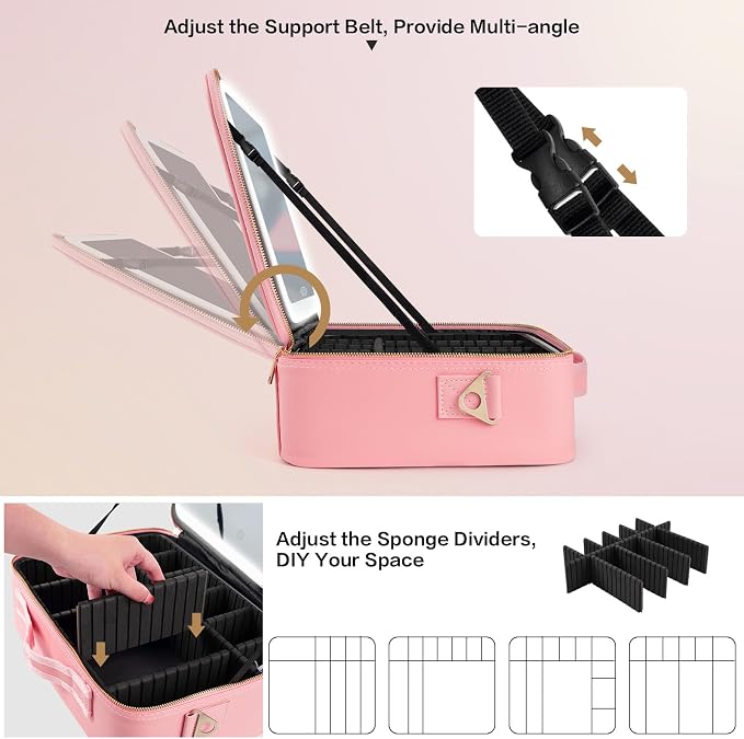 15"×11" Large Pink Makeup Bag - Image 5