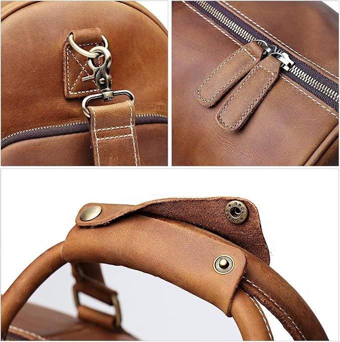 Mullis Mercantile Leather Weekender Bag, an ideal men's classic. Perfect - Image 8