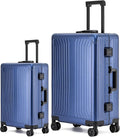 Metal all aluminum carry-on suitcase 20 "hard face, TSA lock and rotating wheel by XZSP+AISU