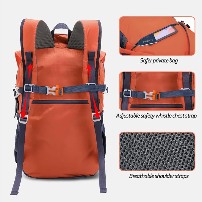 Seektop 20L Ultra Lightweight Waterproof Hiking Backpack Small Outdoor Foldable - Image 2