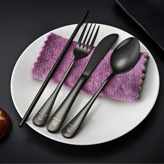 Boulder Bee | Travel Utensils Set | Reusable Camping Cutlery Set | Stainless - Image 4