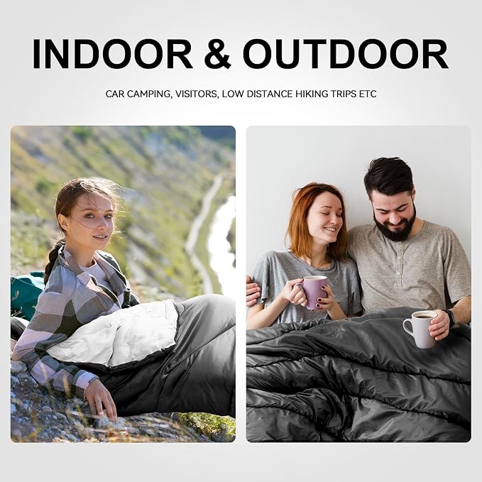 Sleeping Bags for Adults Cold Weather, Waterproof, Lightweight Camping Sleeping - Image 9