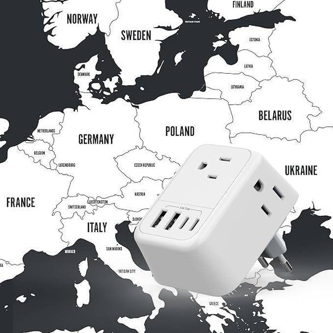 International Travel Adapter, Europe Travel Adapter - Image 7