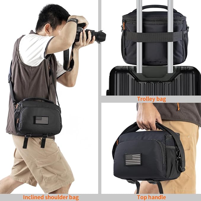 Camera Lens Bags & Cases, Camera Bag Protective Covers Photography Shoulder Bag - Image 2