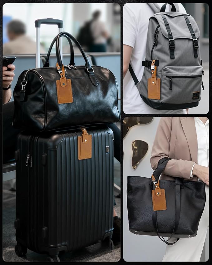 Premium Genuine Leather Luggage Tags - Image 6