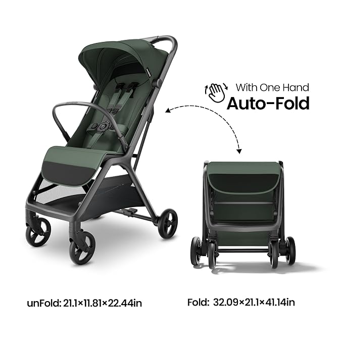 MAMA & BABY Packa Compact Travel Stroller – Lightweight, One-Hand Auto Folding - Image 4