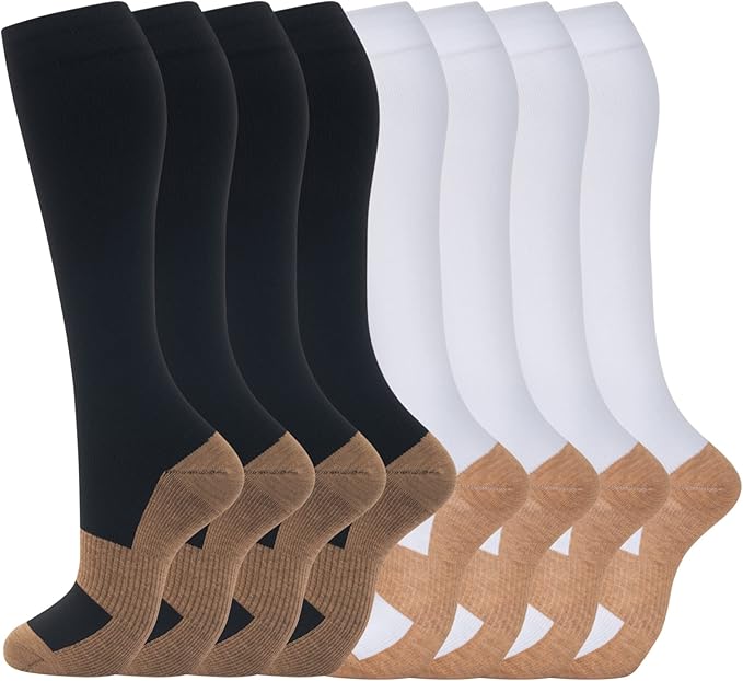 fenglaoda 8 Pairs Compression Socks by fenglaoda